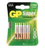 Батарейки GP (Джи-Пи) Alkaline AAA (LR03, 24А), комплект 4 шт., в блистере, 1.5 В