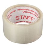 Клейкая лента 50 мм х 66 м, упаковочная, STAFF, прозрачная, 40 мкм, 440082