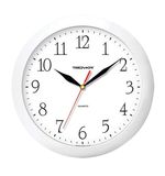 Часы настенные TROYKA 11110113, круг, белые, белая рамка, 29х29х3,5 см