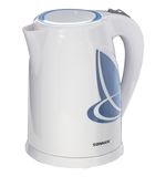 Чайник SONNEN KT-1767, 1,8 л, 2200 Вт, закрытый нагревательный элемент, пластик, белый/синий, 453416
