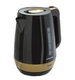 Чайник SONNEN KT-1776, 1,7 л, 2200 Вт, закрытый нагревательный элемент, пластик, черный/горчичный, 453418