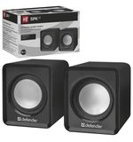 Колонки компьютерные DEFENDER SPK 22, 2.0, 2х2, 5 Вт, пластик, черные, 65503
