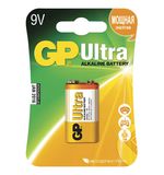 Батарейка GP Ultra, Крона (6LR61, 6LF22, 1604A), алкалиновая, 1 шт., в блистере, 1604AU-5CR1