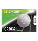 Батарейка GP Lithium, CR2032, литиевая, 1 шт., в блистере (отрывной блок), CR2032-7CR5