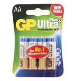 Батарейки GP Ultra Plus, AA (LR06, 15А), алкалиновые, 4 шт., в блистере, 15AUP-2CR4