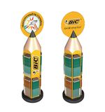 Стойка для выкладки товара напольная BIC, 21х21х90 см, для карандашей, вращающаяся, 944859