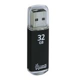 Флэш-диск 32 GB, SMARTBUY V-Cut, USB 2.0, металлический корпус, черный, SB32GBVC-K