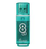 Флэш-диск 8 GB, SMARTBUY Glossy, USB 2.0, зеленый, SB8GBGS-G
