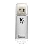 Флэш-диск 16 GB, SMARTBUY V-Cut, USB 2.0, металлический корпус, серебристый, SB16GBVC-S