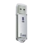 Флэш-диск 8 GB, SMARTBUY V-Cut, USB 2.0, металлический корпус, серебристый, SB8GBVC-S