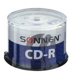 Диски CD-R SONNEN, 700 Mb, 52x, Cake Box, 50 шт., 512570