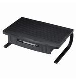 Подставка для оргтехники BRAUBERG, 1 отделение, 460х300х145 мм, металлическое основание, черная, 512667