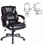 Кресло офисное BRABIX "Eldorado EX-504", экокожа, черное, 530874