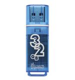 Флэш-диск 32 GB, SMARTBUY Glossy, USB 2.0, синий, SB32GBGS-B