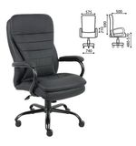 Кресло офисное BRABIX "Heavy Duty HD-001", усиленная конструкция, нагрузка до 200 кг, экокожа, 531015