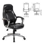 Кресло офисное BRABIX "Turbo EX-569", экокожа, спортивный дизайн, черное, 531014