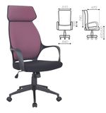 Кресло офисное BRABIX "Galaxy EX-519", ткань, черное/терракотовое, 531570