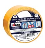 Клейкая лента двухсторонняя, 38 мм х 10 м, UNIBOB, основа - полипропилен, упаковка с европодвесом