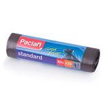 Мешки для мусора 60 л, черные, в рулоне 20 шт., ПНД, 7,4 мкм, 60х72 см, PACLAN "Standard"