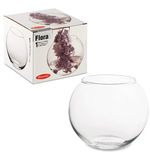 Ваза "Flora", круглая, высота 10 см, стекло, PASABAHCE, 43417