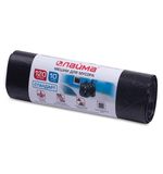 Мешки для мусора 120 л, черные, в рулоне 10 шт., ПНД, 14 мкм, 70х110 см (±5%), стандарт, ЛАЙМА, 601385