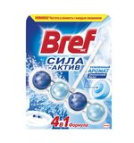 Освежитель WC (для туалета) твердый BREF, 50 г, (Бреф) Сила-Актив, "Океанский Бриз"