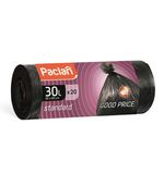 Мешки для мусора 30 л, черные, в рулоне 20 шт., ПНД, 7,3 мкм, 50х60 см, PACLAN "Standard"