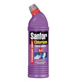 Чистящее средство 750 г, SANFOR Chlorum (Санфор Хлорный), мгновенное отбеливание, гель, 1880