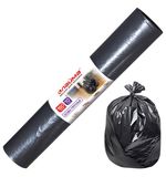 Мешки для мусора 160 л, черные, в рулоне 10 шт., ПВД, 100 мкм, 90х110 см (±5%), особо прочные, ЛАЙМА, 601798