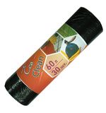 Мешки для мусора 60 л, черные, в рулоне 30 шт., ПНД, 6 мкм, 58х64 см, эконом, КОНЦЕПЦИЯ БЫТА "EcoClean", 2104