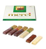 Конфеты шоколадные MERCI (Мерси), ассорти из шоколада с миндалем, 250 г, картонная коробка, 014457-20