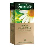 Чай GREENFIELD (Гринфилд) "Rich Camomile" ("Ромашковый"), травяной, 25 пакетиков в конвертах по 1,5 г, 0432-10