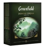 Чай GREENFIELD (Гринфилд) "Jasmine Dream" ("Жасминовый сон"), зеленый с жасмином, 100 пакетиков в конвертах по 2 г, 0586-09