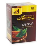 Чай ЛИСМА "Крепкий", черный, 100 пакетиков по 2 г, 201933