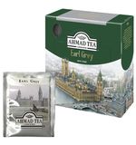 Чай AHMAD (Ахмад) "Earl Grey", черный с ароматом бергамота, 100 пакетиков с ярлычками по 2 г, 595-012
