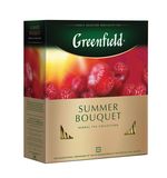 Чай GREENFIELD (Гринфилд) "Summer Bouquet" ("Летний букет"), травяной, 100 пакетиков в конвертах по 2 г, 0878-09