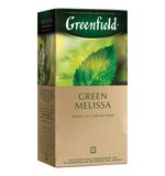 Чай GREENFIELD (Гринфилд) "Green Melissa", зеленый, 25 пакетиков в конвертах по 1,5 г