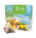 Чай TESS (Тесс) "Pina Colada", зеленый с ароматом тропических фруктов, 20 пирамидок по 1,8 г, 0787-12