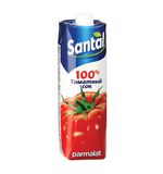 Сок SANTAL (Сантал), томатный, 1 л, для детского питания, тетра-пак, 547746