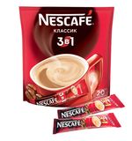 Кофе растворимый NESCAFE "3 в 1 Классик", 20 пакетиков по 16 г (упаковка 320 г), 12235512