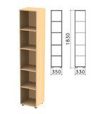 Шкаф (стеллаж) "Канц", 350х330х1830 мм, 4 полки, цвет бук невский, КК32.10