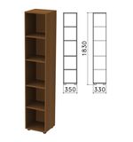 Шкаф (стеллаж) "Канц", 350х330х1830 мм, 4 полки, цвет орех пирамидальный, КК32.9