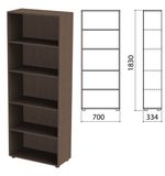 Шкаф (стеллаж) "Канц" 700х330х1830 мм, 4 полки, цвет венге, ШК31.16