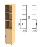 Шкаф полузакрытый "Канц", 350х350х1830 мм, цвет бук невский (КОМПЛЕКТ)