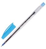Ручка шариковая масляная BRAUBERG "Ice", корпус прозрачный, узел 0,6 мм, линия 0,3 мм, синяя, OBP108