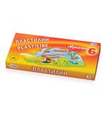 Пластилин классический ГАММА "Мультики", 6 цветов, 120 г, со стеком, картонная упаковка, 280015,281015