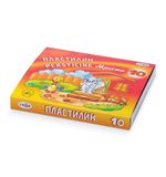 Пластилин классический ГАММА "Мультики", 10 цветов, 200 г, со стеком, картонная упаковка, 280017, 281017