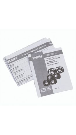 Колонки компьютерные SVEN 120, 2.0, 2х2,5 Вт, пластик, черные, SV-013493