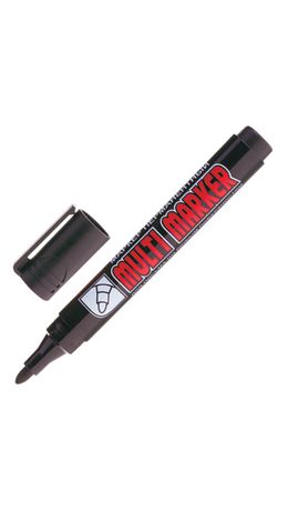 Маркер перманентный (нестираемый) CROWN "Multi Marker", круглый, 3мм, ЧЕРНЫЙ, CPM-800
