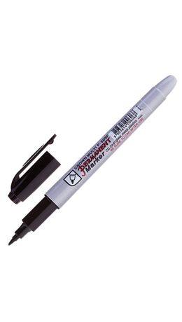 Маркер перманентный (нестираемый) CROWN "Multi Marker Super Slim", тонкий, 1мм, черный, P-505F